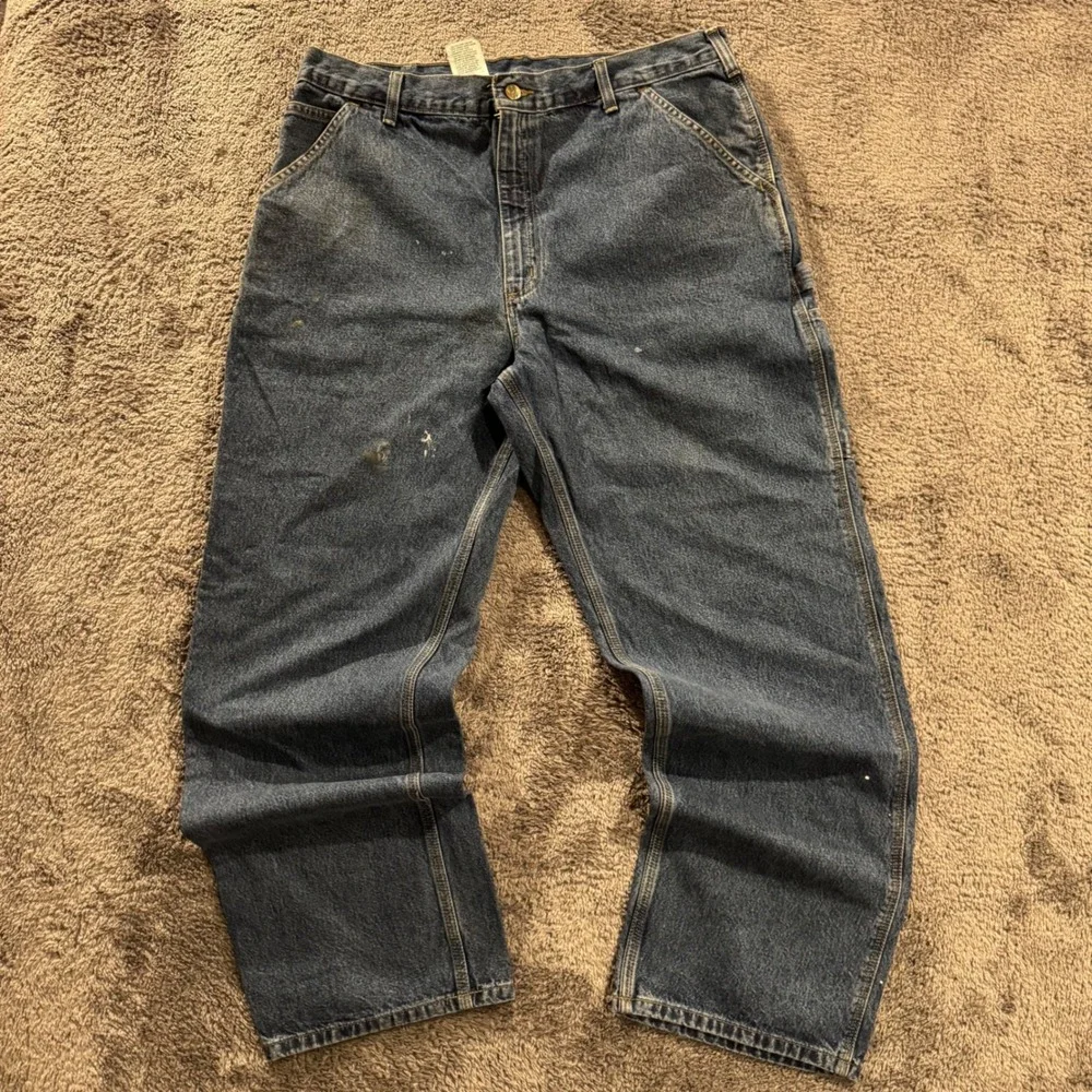 Carhartt B13 DPS Mens Original Dungaree Fit Carpenter Jeans Dark Wash 38x32